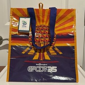 New with Tag Walt Disney World Epcot 35th‎ Anniversary Reusable Tote Bag